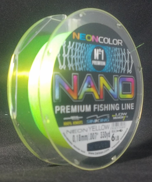 NANO Neon Yellow  330 Yds Great for NIGHT fishing